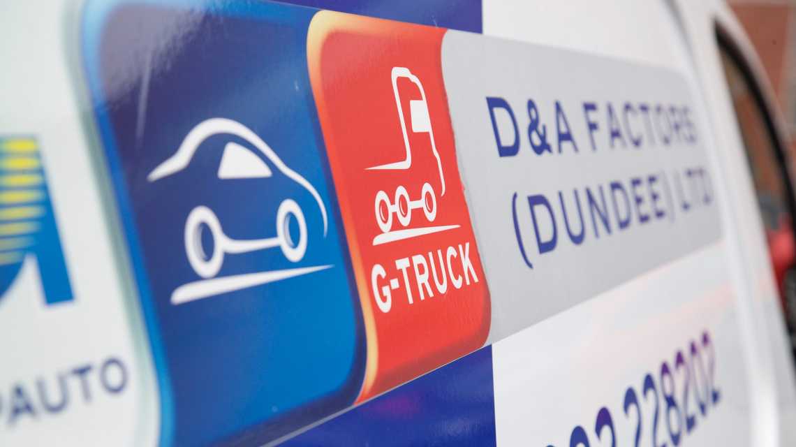 D&amp;A Factors logo on vav